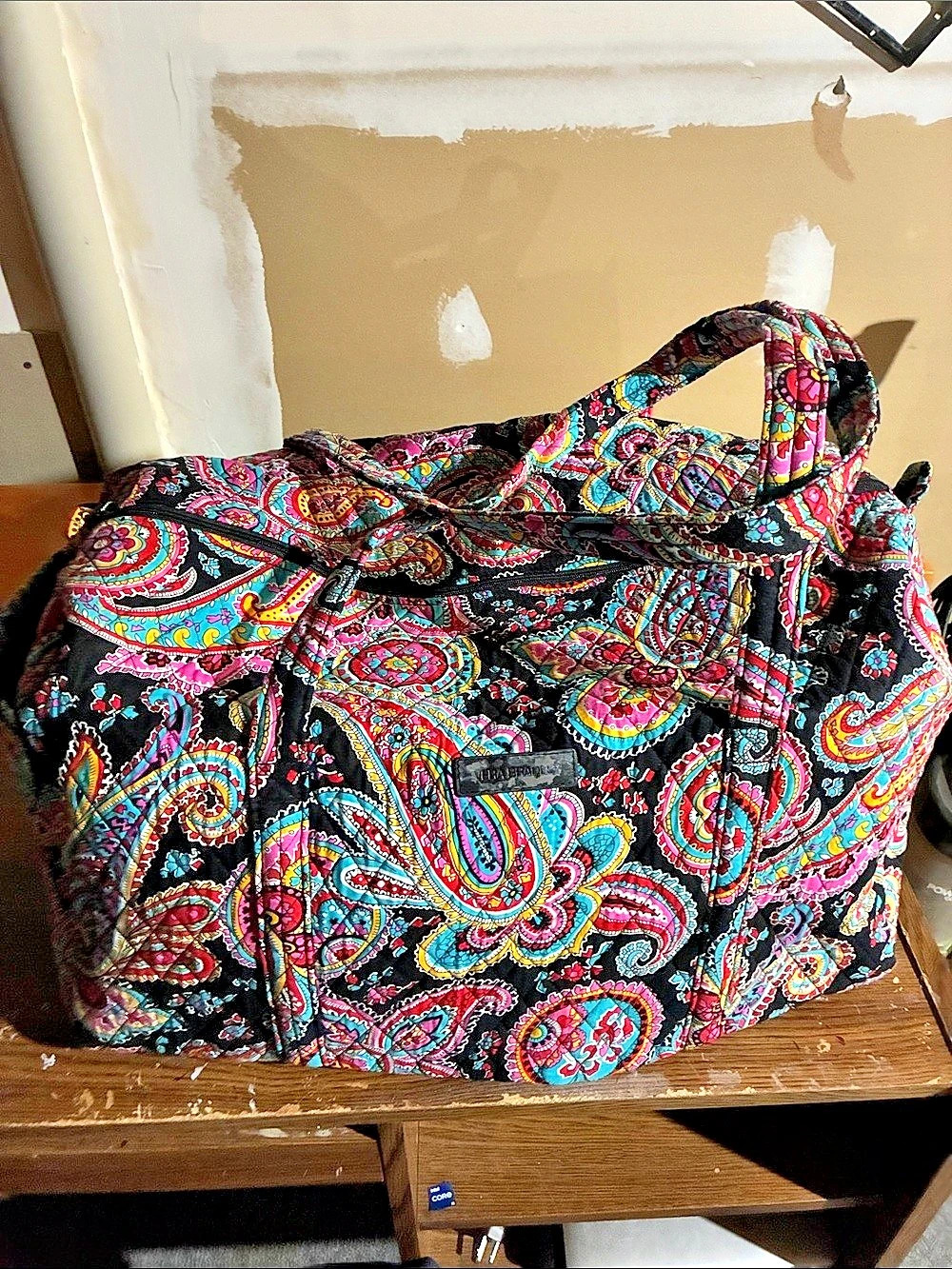 Vera Bradley Paisley Travel Bag in Black & Multicolor